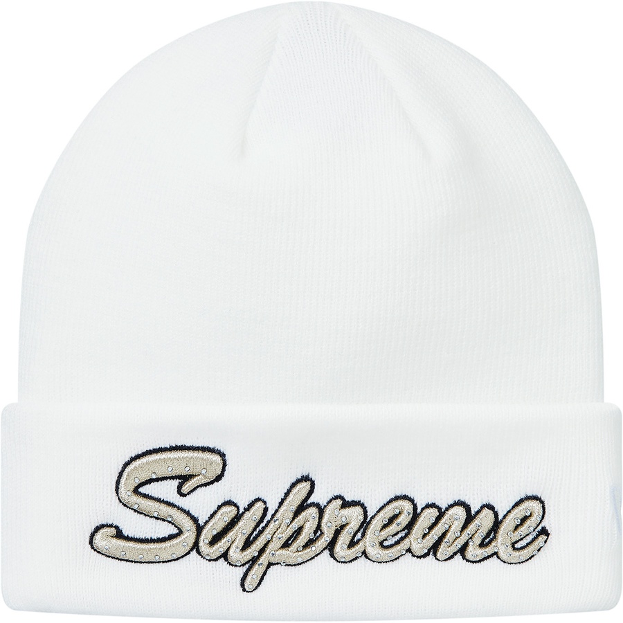Supreme New Era Script Beanie (FW18) - White - $38