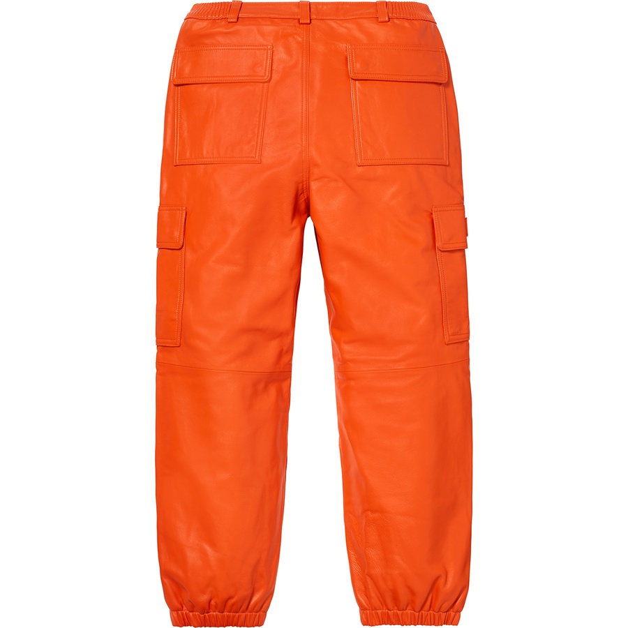 Details on Leather Cargo Pant Orange from fall winter 2018 (Price is $498)