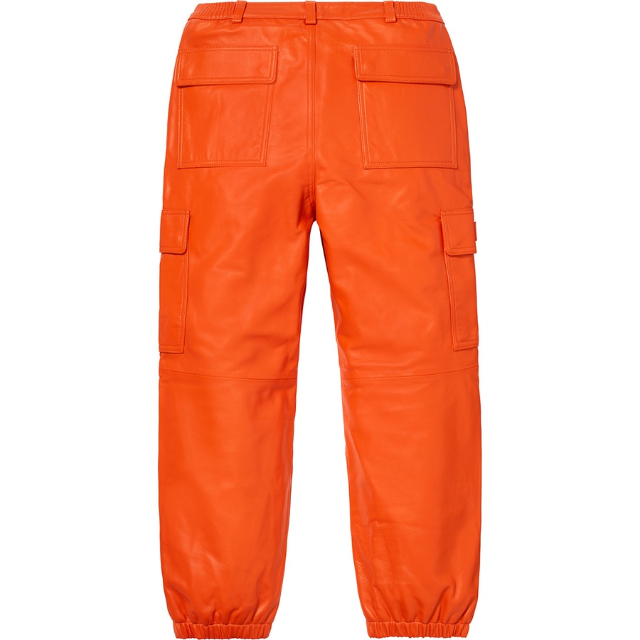 Supreme Leather Cargo Pant (FW18) - Orange - $498