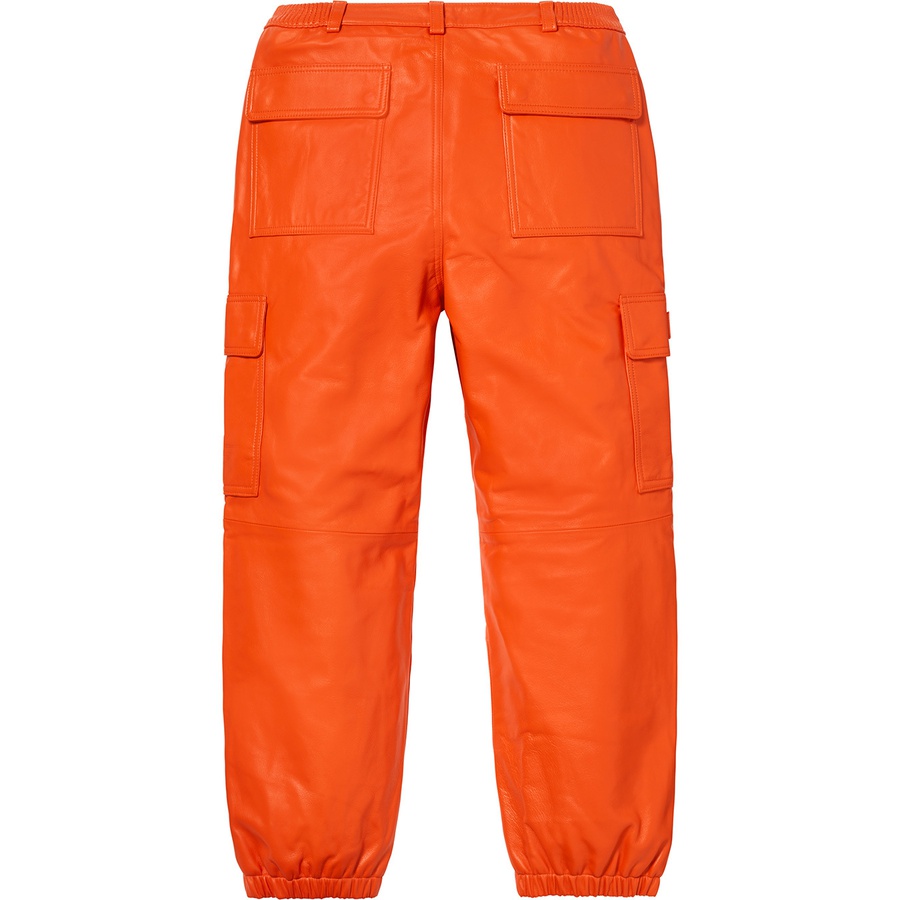 Details on Leather Cargo Pant Orange from fall winter
                                                    2018 (Price is $498)