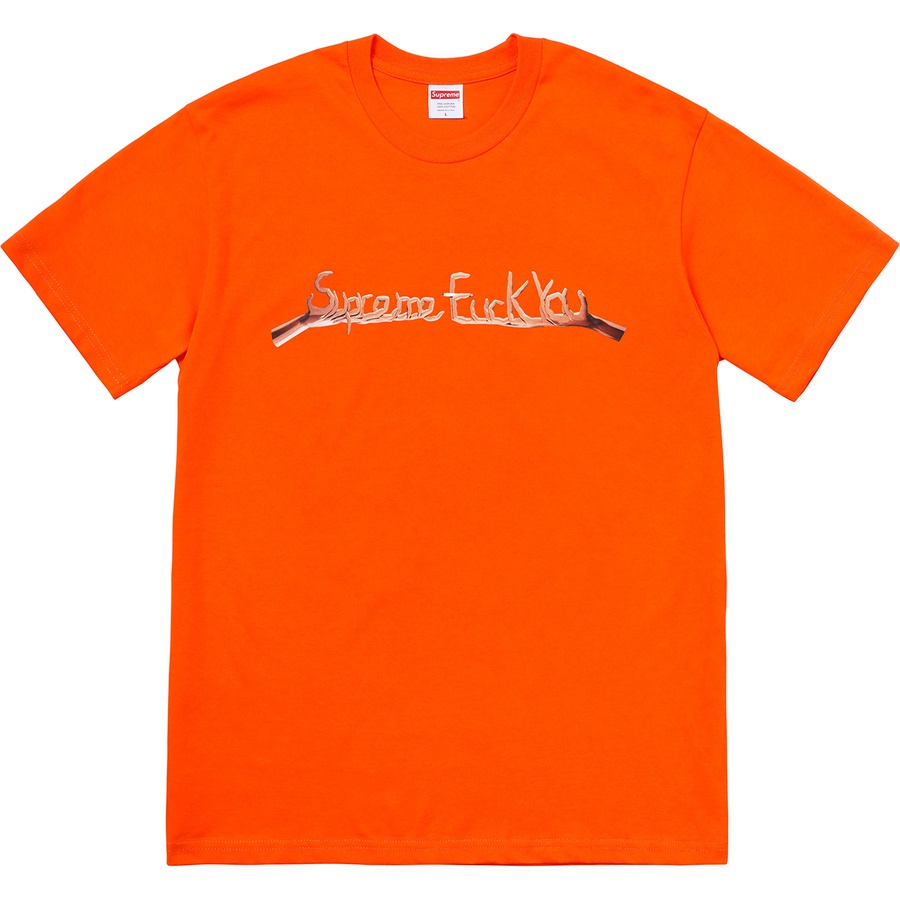 Details on Fuck You Tee Orange from fall winter
                                                    2018 (Price is $36)