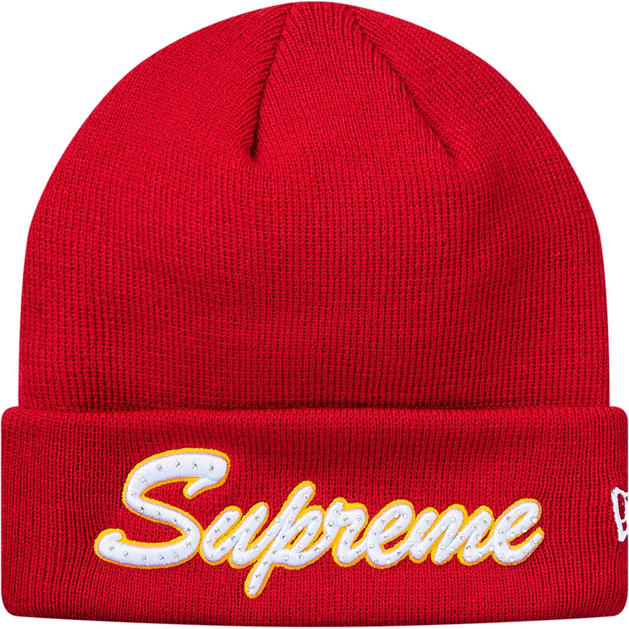 Details on New Era Script Beanie Red from fall winter
                                                    2018 (Price is $38)