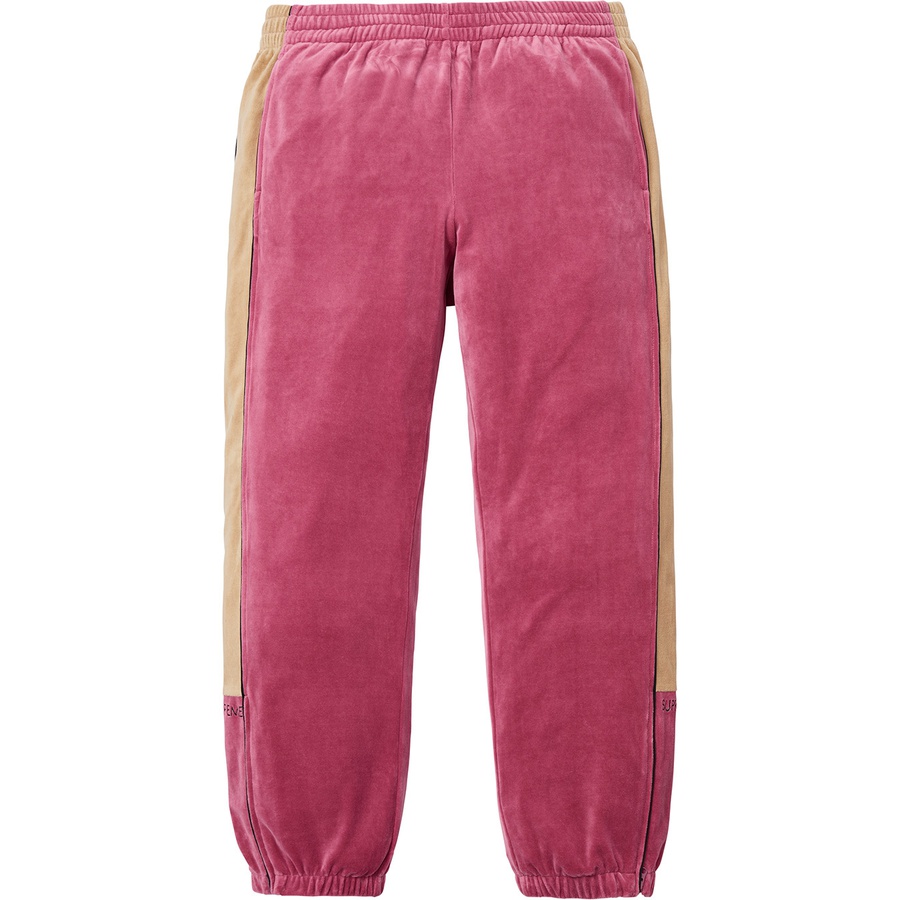 Details on Velour Track Pant Pink from fall winter
                                                    2018 (Price is $128)