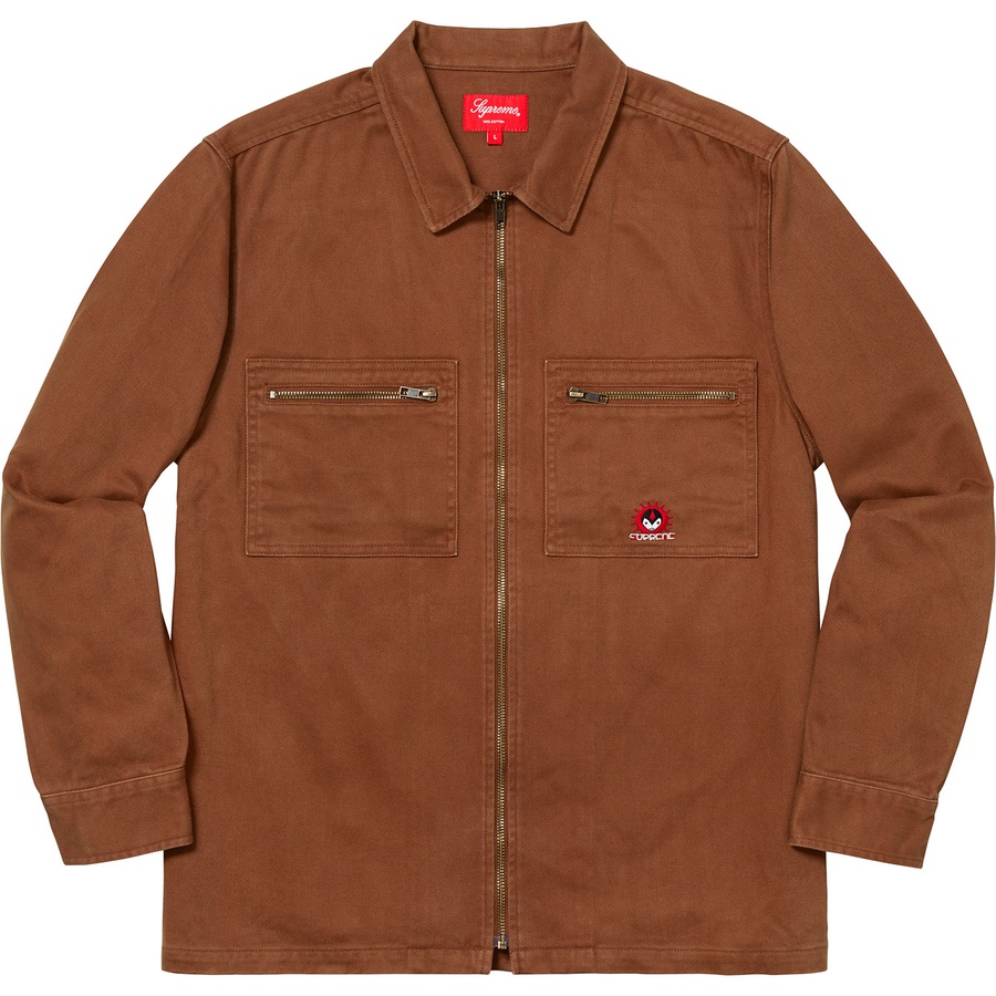 Details on Vampire Denim Zip Up Shirt Brown from fall winter
                                                    2018 (Price is $138)