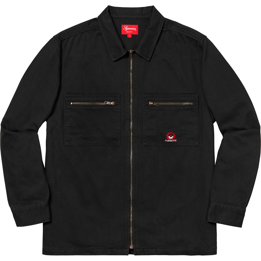 Details on Vampire Denim Zip Up Shirt Black from fall winter
                                                    2018 (Price is $138)