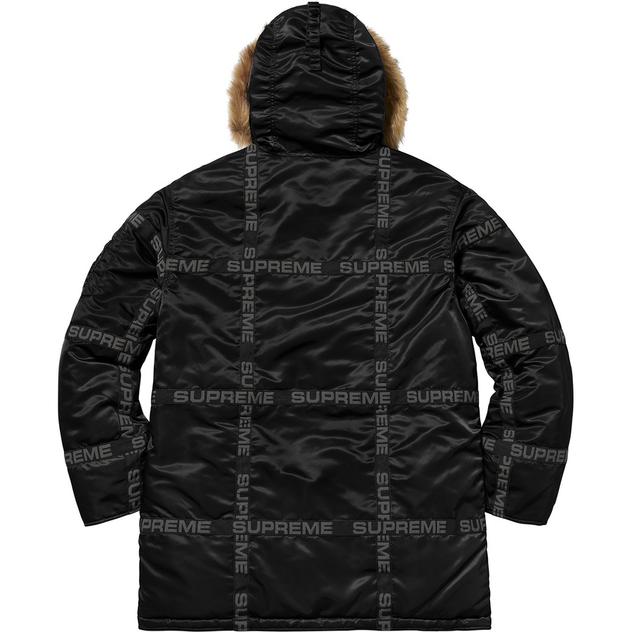 Details on Logo Tape N-3B Parka Black from fall winter
                                                    2018 (Price is $378)