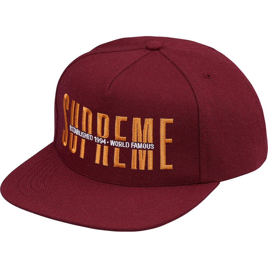 Details on Global 5-Panel Dark Red from fall winter 2018 (Price is $44)