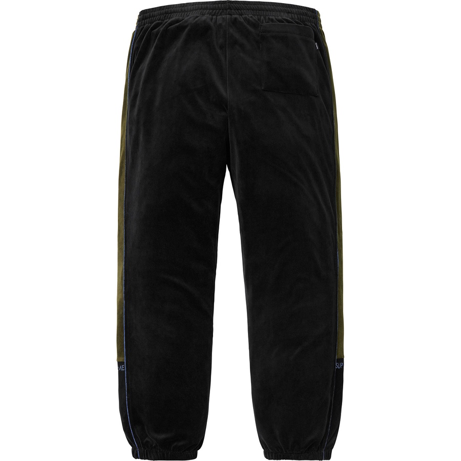 Details on Velour Track Pant Black from fall winter 2018 (Price is $128)