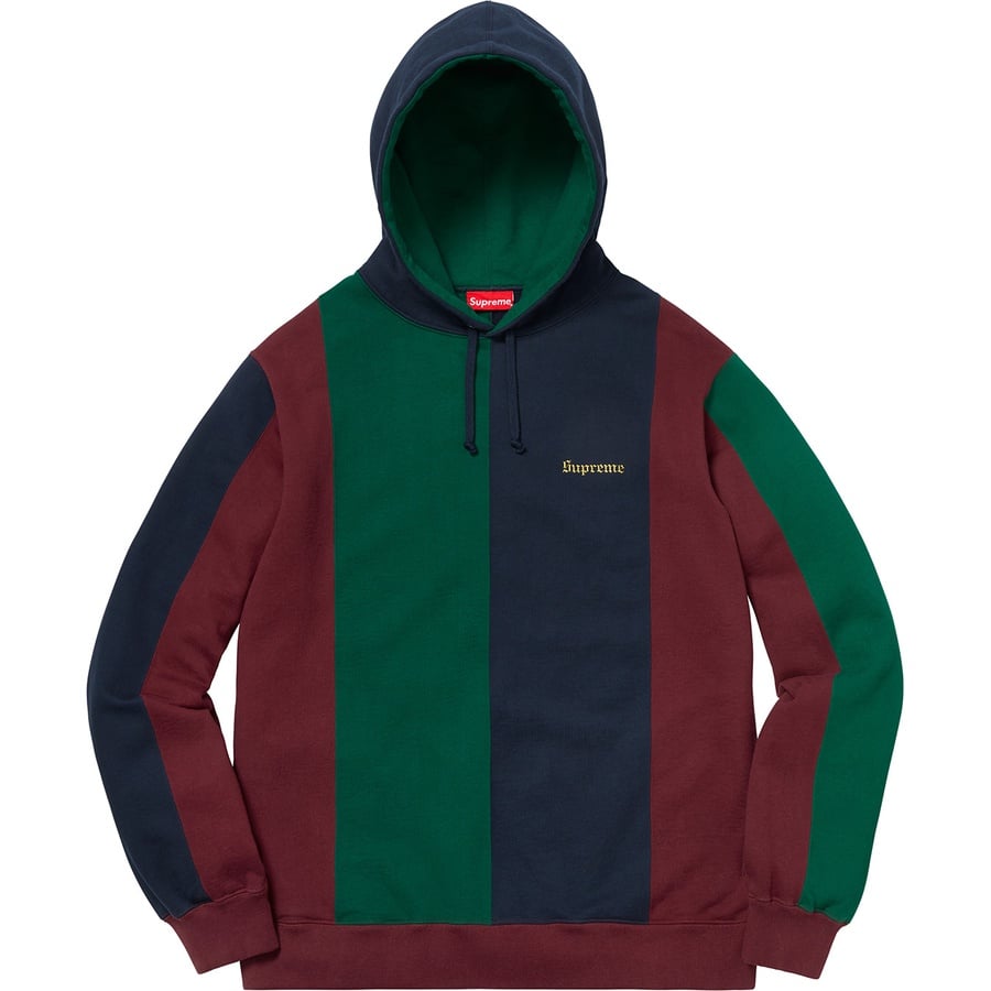 Details on Tricolor Hooded Sweatshirt Burgundy from fall winter
                                                    2018 (Price is $158)