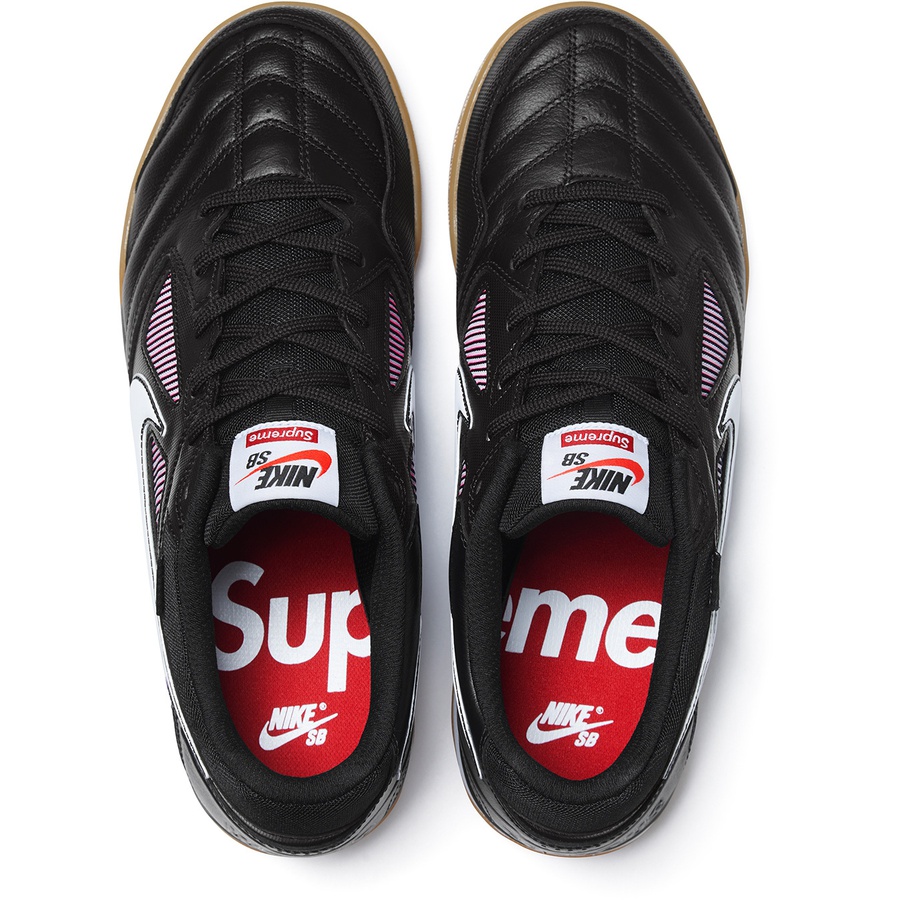 Details on Supreme Nike SB Gato Black from fall winter
                                                    2018 (Price is $110)