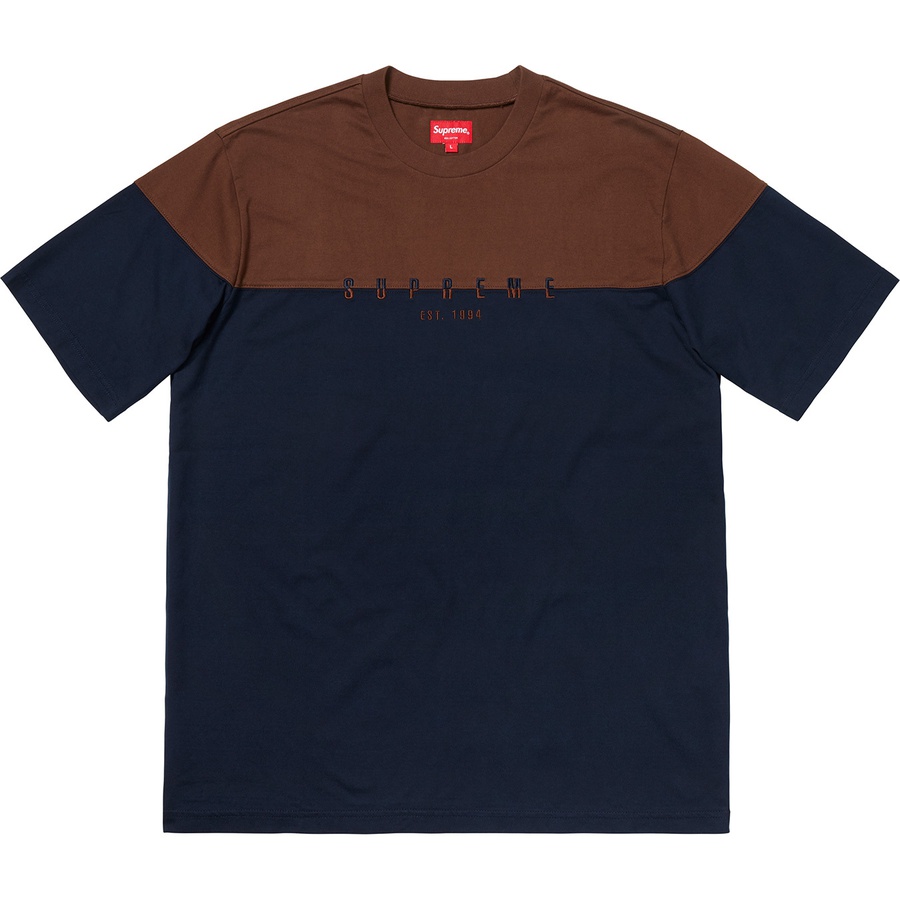 Details on Split Logo S S Top Navy from fall winter
                                                    2018 (Price is $88)