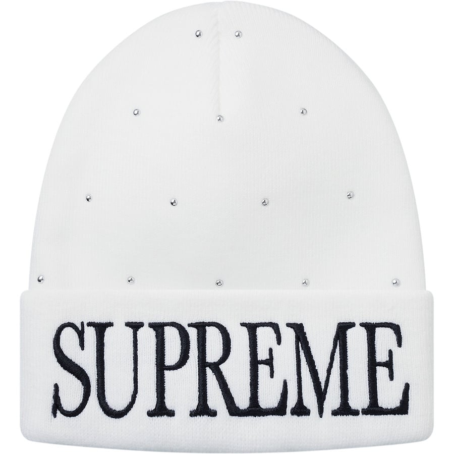 Details on Studded Beanie White from fall winter 2018 (Price is $36)