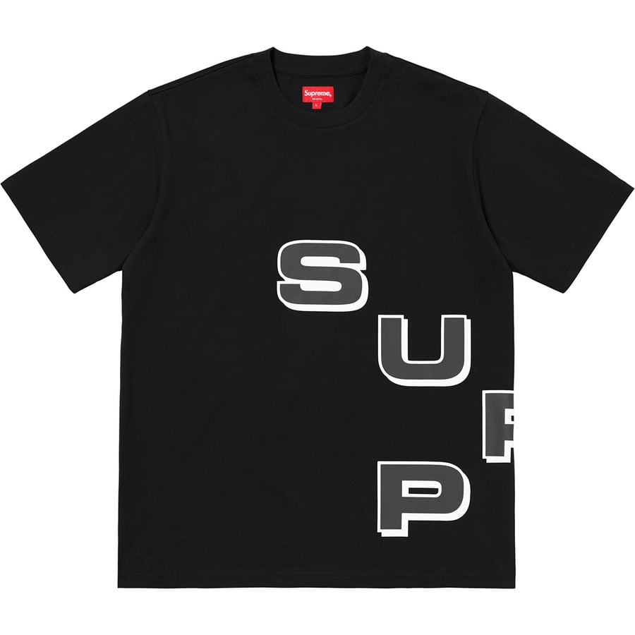 Supreme Stagger Tee (FW18) - Black - $78