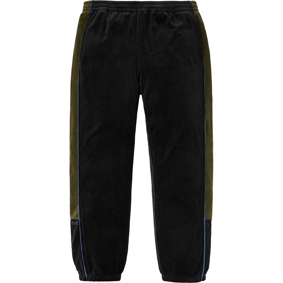 Details on Velour Track Pant Black from fall winter 2018 (Price is $128)