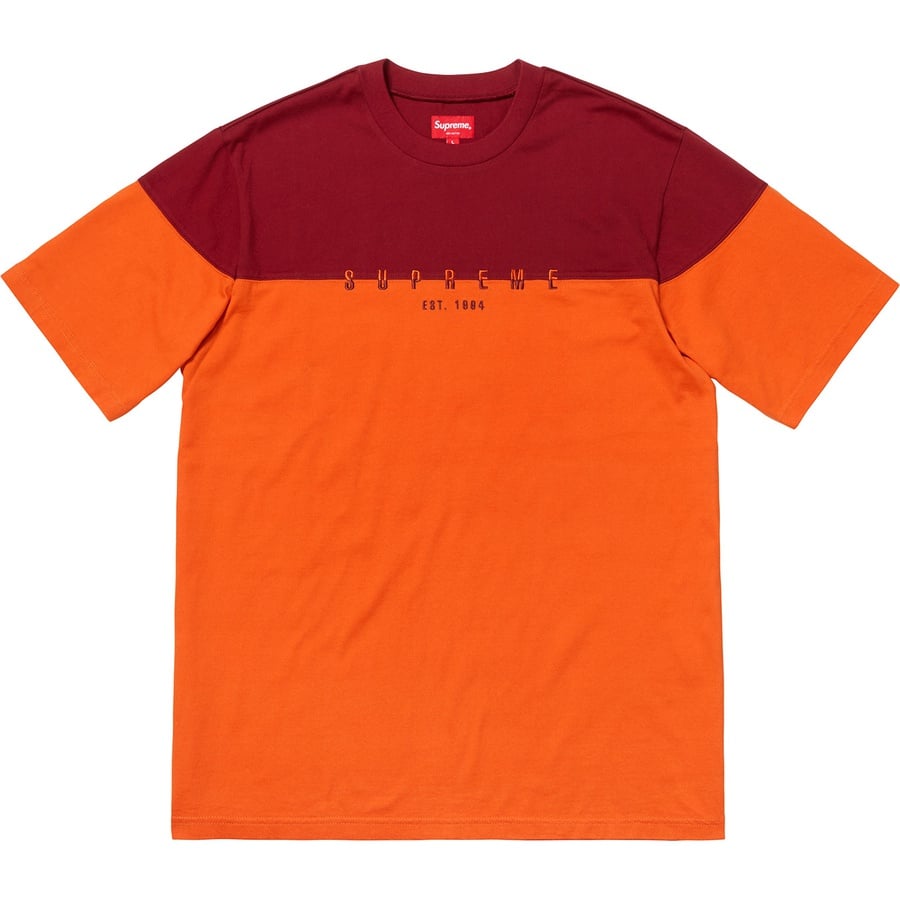 Details on Split Logo S S Top Orange from fall winter
                                                    2018 (Price is $88)