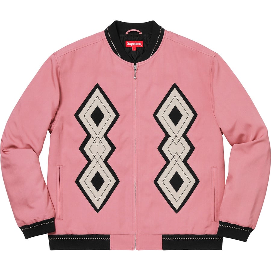 Details on Diamond Rayon Bomber Dusty Pink from fall winter
                                                    2018 (Price is $188)