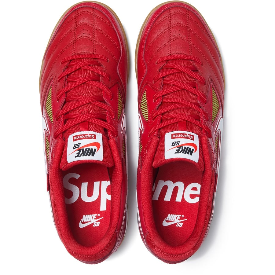 Details on Supreme Nike SB Gato Red from fall winter
                                                    2018 (Price is $110)