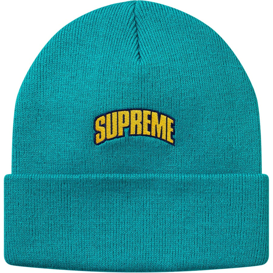 Details on Crown Logo Beanie Cyan from fall winter 2018 (Price is $32)