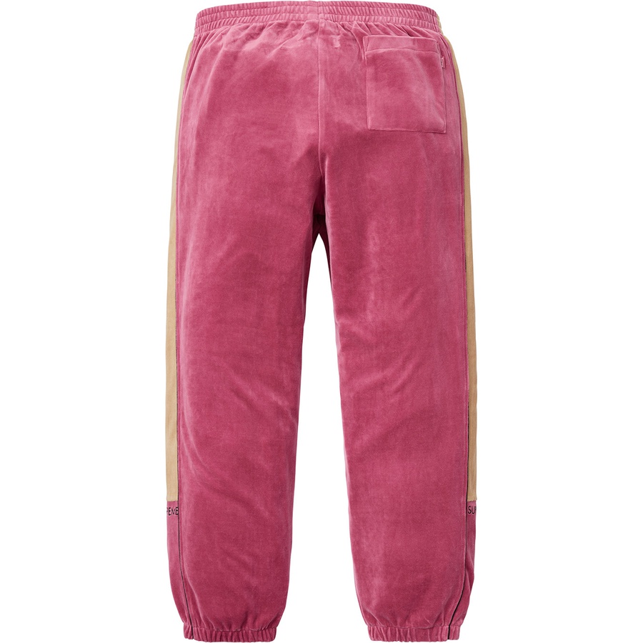 Details on Velour Track Pant Pink from fall winter
                                                    2018 (Price is $128)