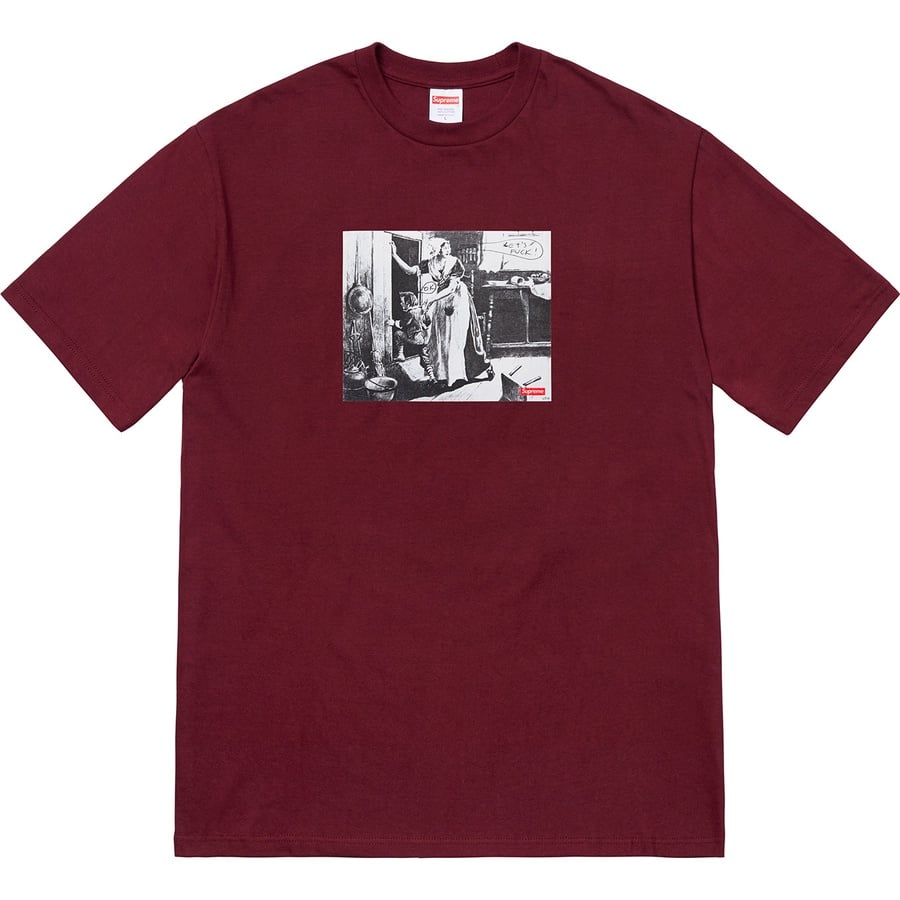 Details on Mike Kelley Supreme Hiding From Indians Tee Burgundy from fall winter
                                                    2018 (Price is $48)