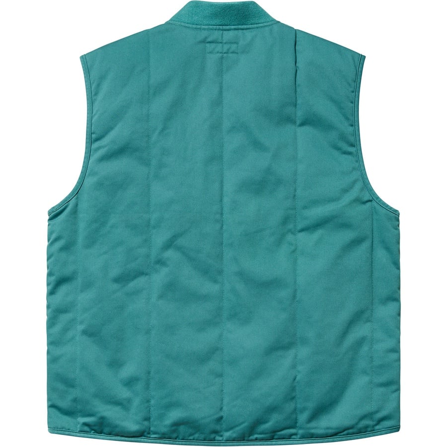 Details on Gonz Shop Vest Dusty Teal from fall winter
                                                    2018 (Price is $148)