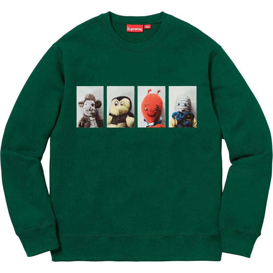 Details on Mike Kelley Supreme Ahh…Youth! Crewneck Sweatshirt Dark Green from fall winter 2018 (Price is $158)