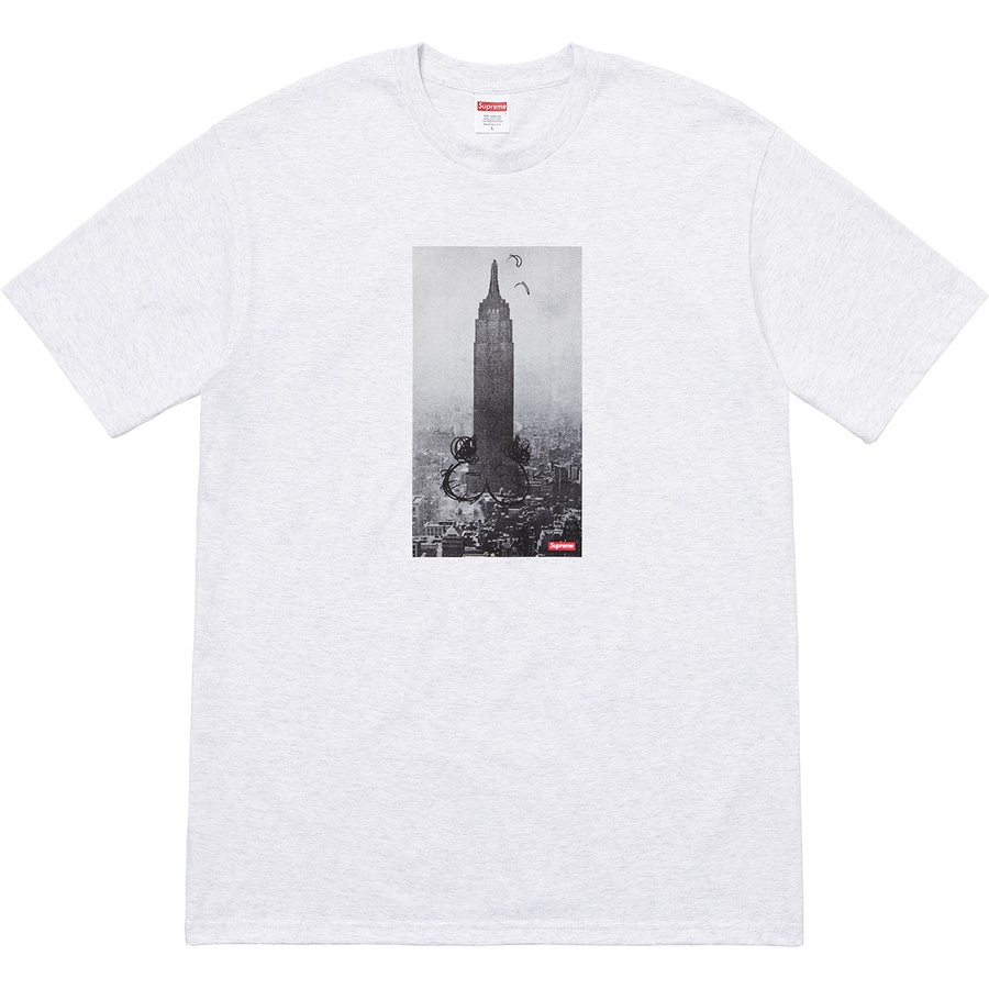 Details on Mike Kelley Supreme The Empire State Building Tee Ash Grey from fall winter
                                                    2018 (Price is $48)