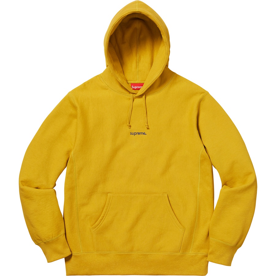 Details on Trademark Hooded Sweatshirt Mustard from fall winter 2018 (Price is $158)