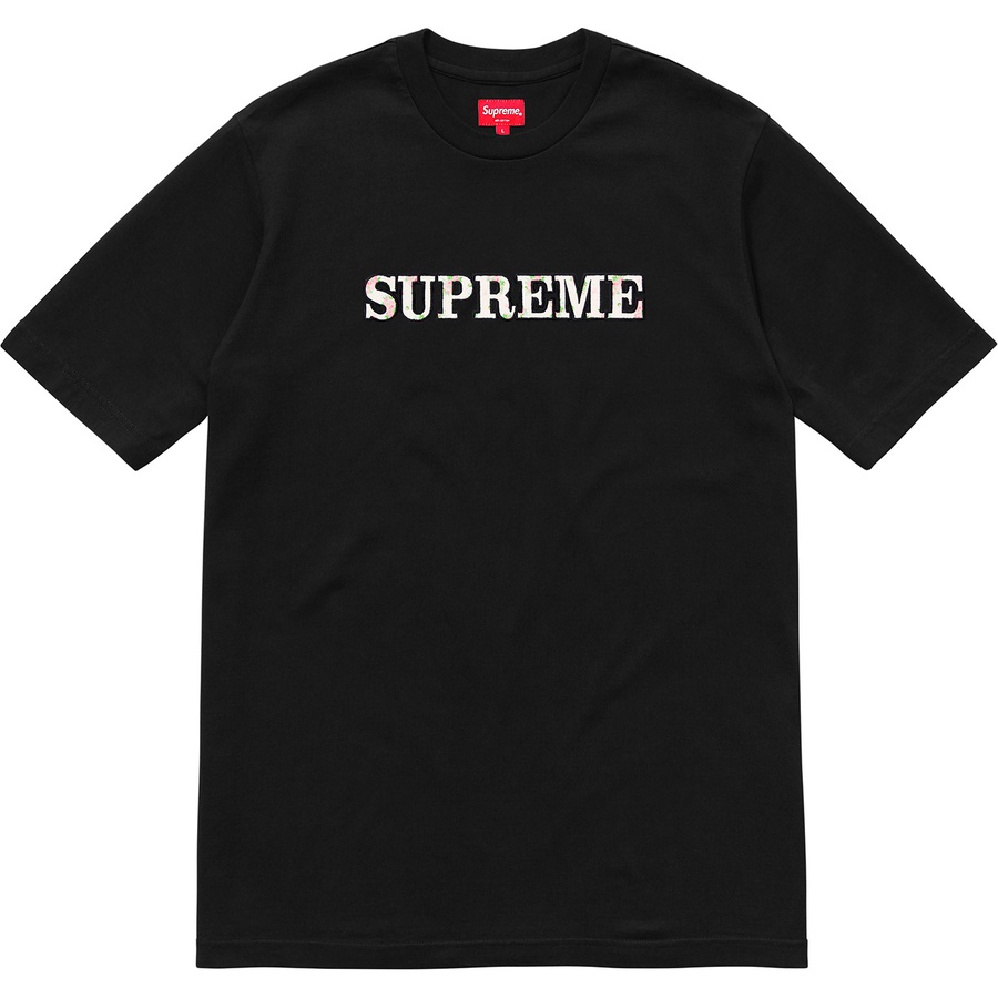 Details on Floral Logo Tee Black from fall winter 2018 (Price is $78)