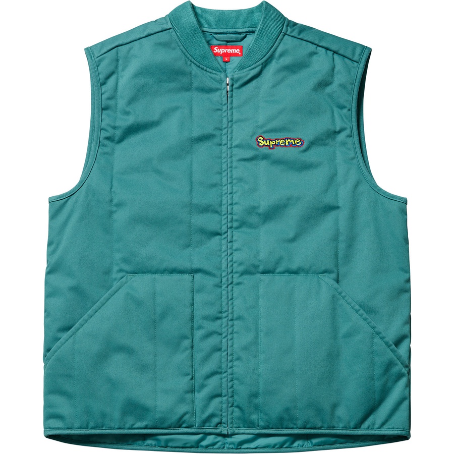 Details on Gonz Shop Vest Dusty Teal from fall winter
                                                    2018 (Price is $148)