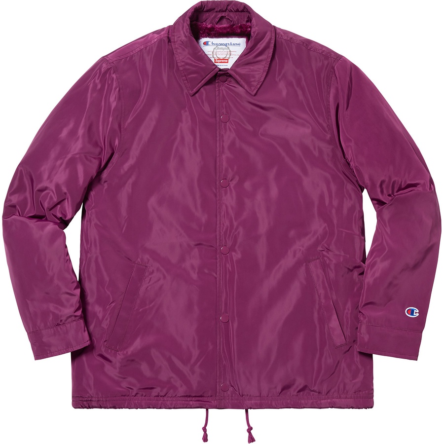 Details on Supreme Champion Label Coaches Jacket Purple from fall winter
                                                    2018 (Price is $168)