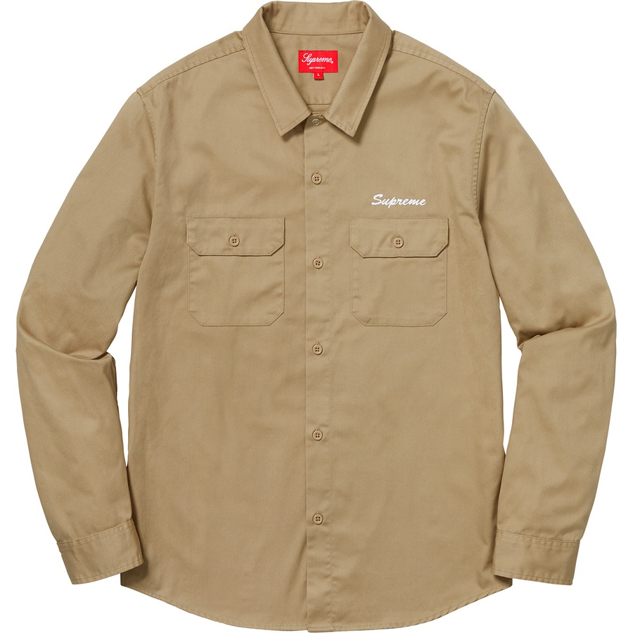 Details on Mike Kelley Supreme Ahh…Youth! Work Shirt Khaki from fall winter
                                                    2018 (Price is $148)