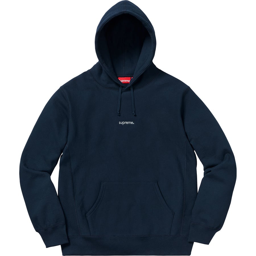 Details on Trademark Hooded Sweatshirt Navy from fall winter 2018 (Price is $158)
