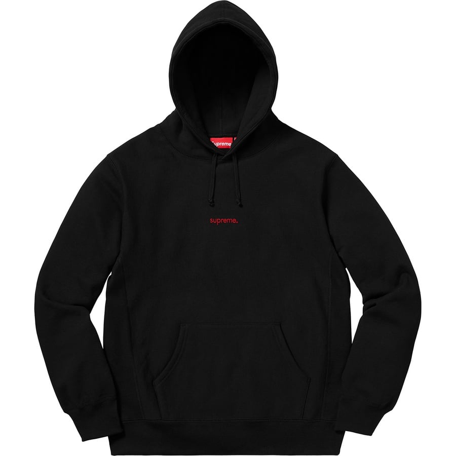 Details on Trademark Hooded Sweatshirt Black from fall winter 2018 (Price is $158)