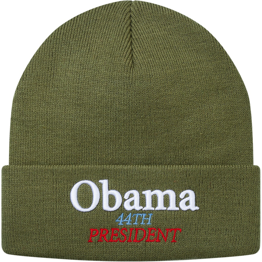 Details on Obama Beanie Olive from fall winter
                                                    2018 (Price is $32)