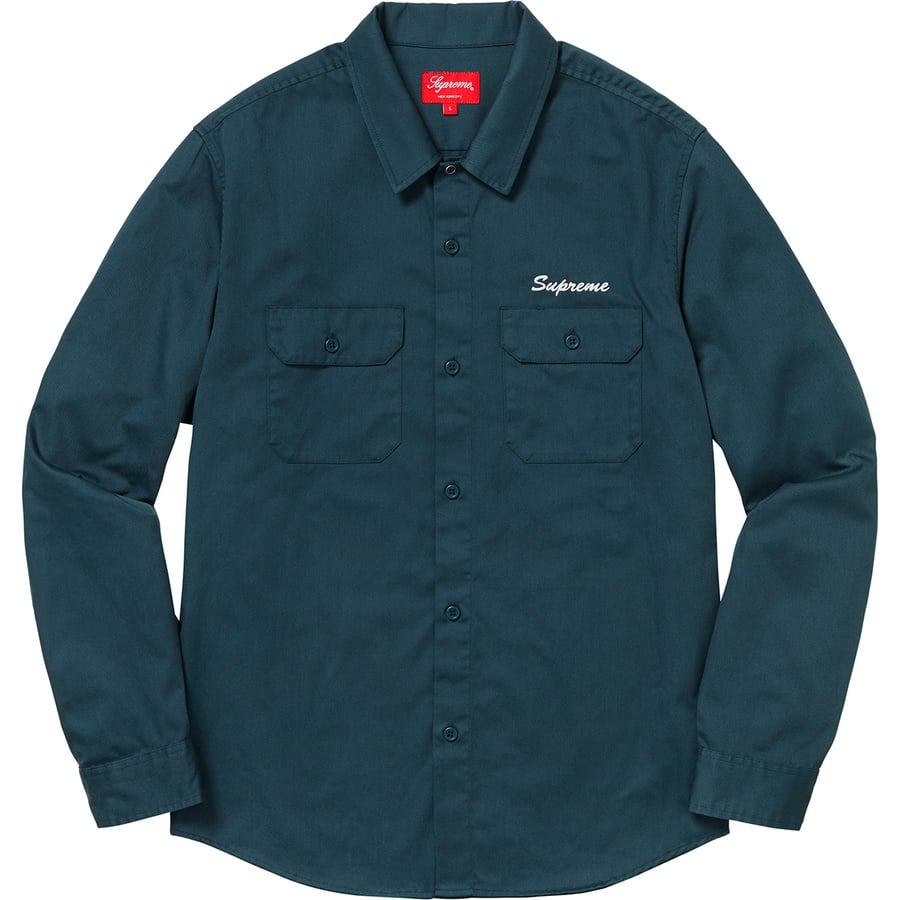 Details on Mike Kelley Supreme Ahh…Youth! Work Shirt Navy from fall winter
                                                    2018 (Price is $148)