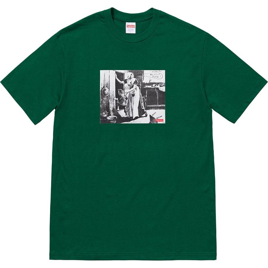 Details on Mike Kelley Supreme Hiding From Indians Tee Dark Green from fall winter
                                                    2018 (Price is $48)