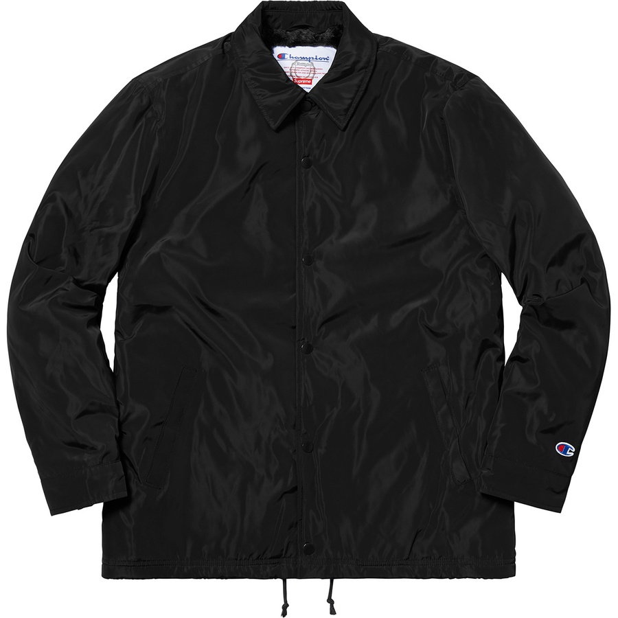 Details on Supreme Champion Label Coaches Jacket Black from fall winter
                                                    2018 (Price is $168)