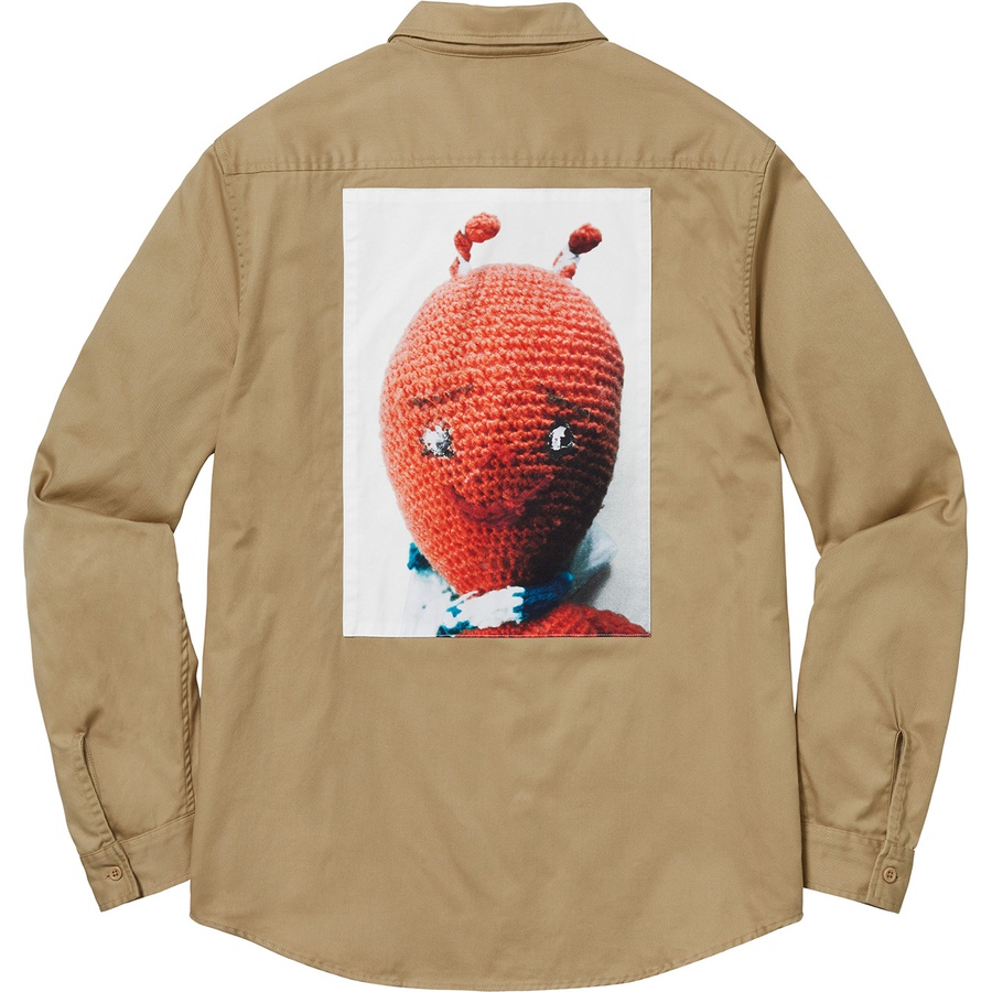 Details on Mike Kelley Supreme Ahh…Youth! Work Shirt Khaki from fall winter 2018 (Price is $148)