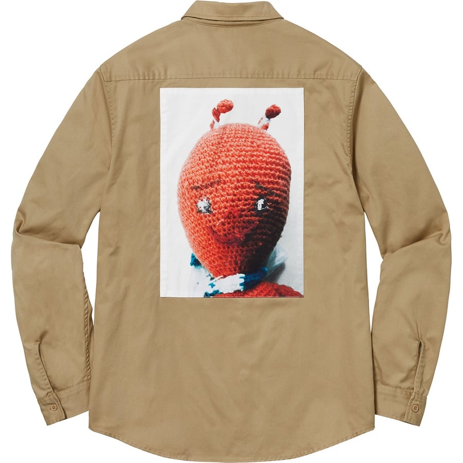 Details on Mike Kelley Supreme Ahh…Youth! Work Shirt Khaki from fall winter
                                                    2018 (Price is $148)