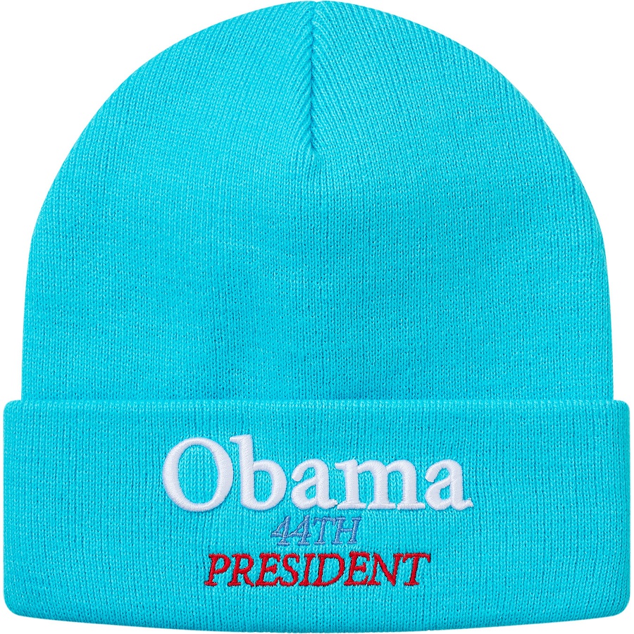 Details on Obama Beanie Bright Blue from fall winter
                                                    2018 (Price is $32)