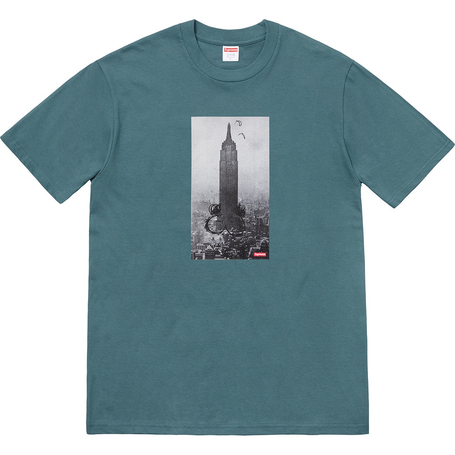 Details on Mike Kelley Supreme The Empire State Building Tee Slate from fall winter
                                                    2018 (Price is $48)
