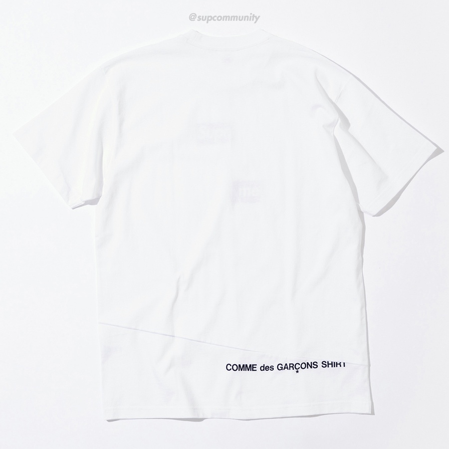 Details on Supreme Comme des Garçons SHIRT Split Box Logo Tee None from fall winter
                                                    2018 (Price is $54)
