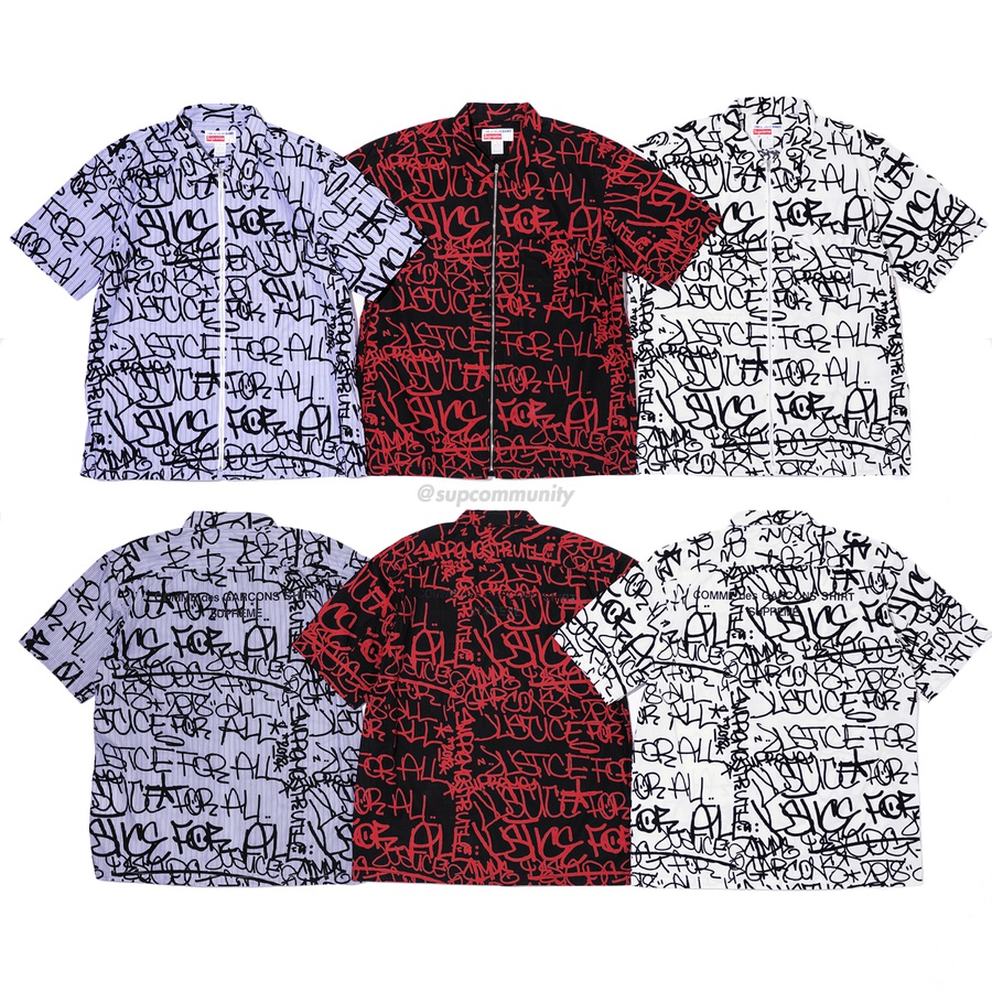 Supreme Supreme Comme des Garçons SHIRT Graphic S S Shirt released during fall winter 18 season