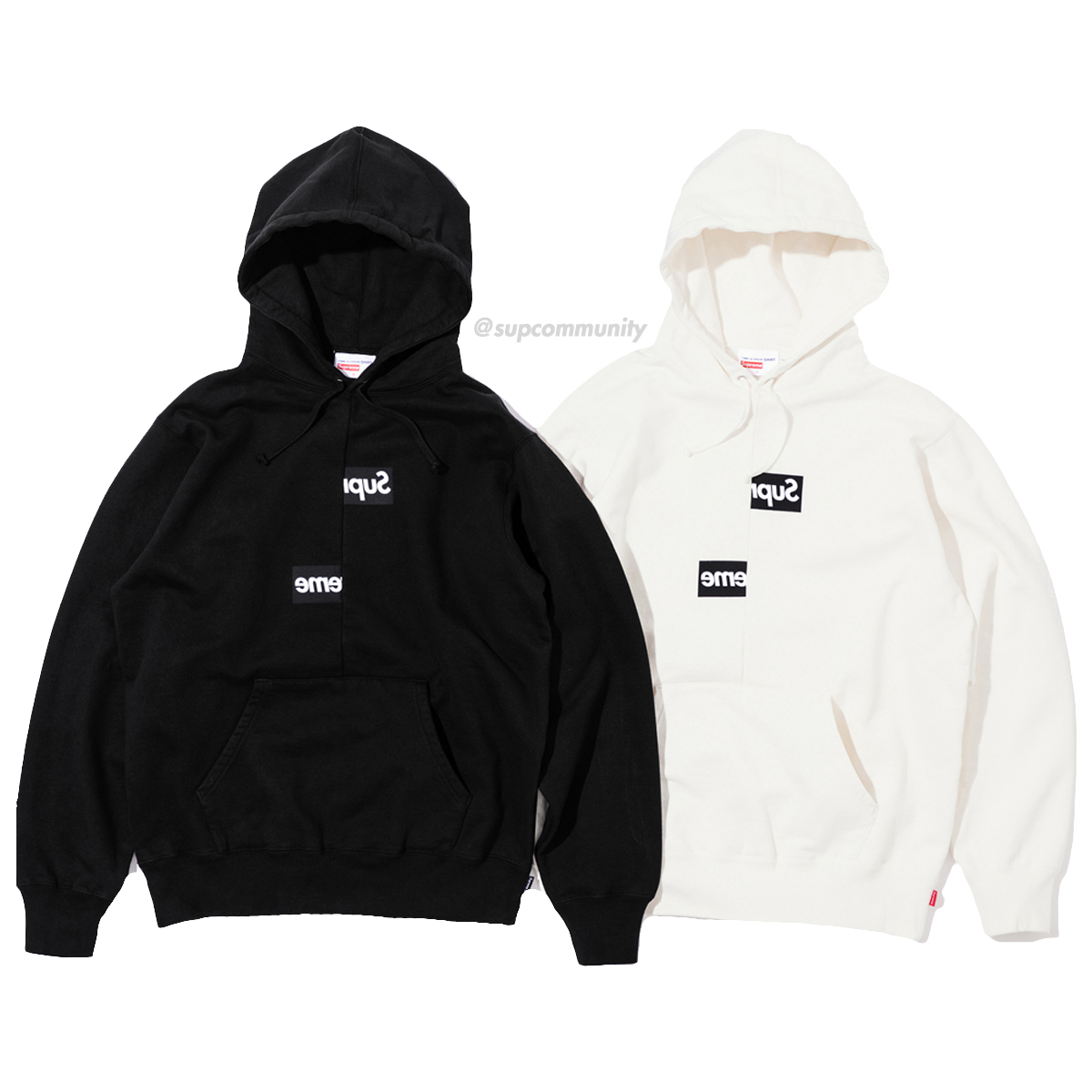 Supreme Comme des Garcons SHIRT Split Box Logo Hooded Sweatshirt