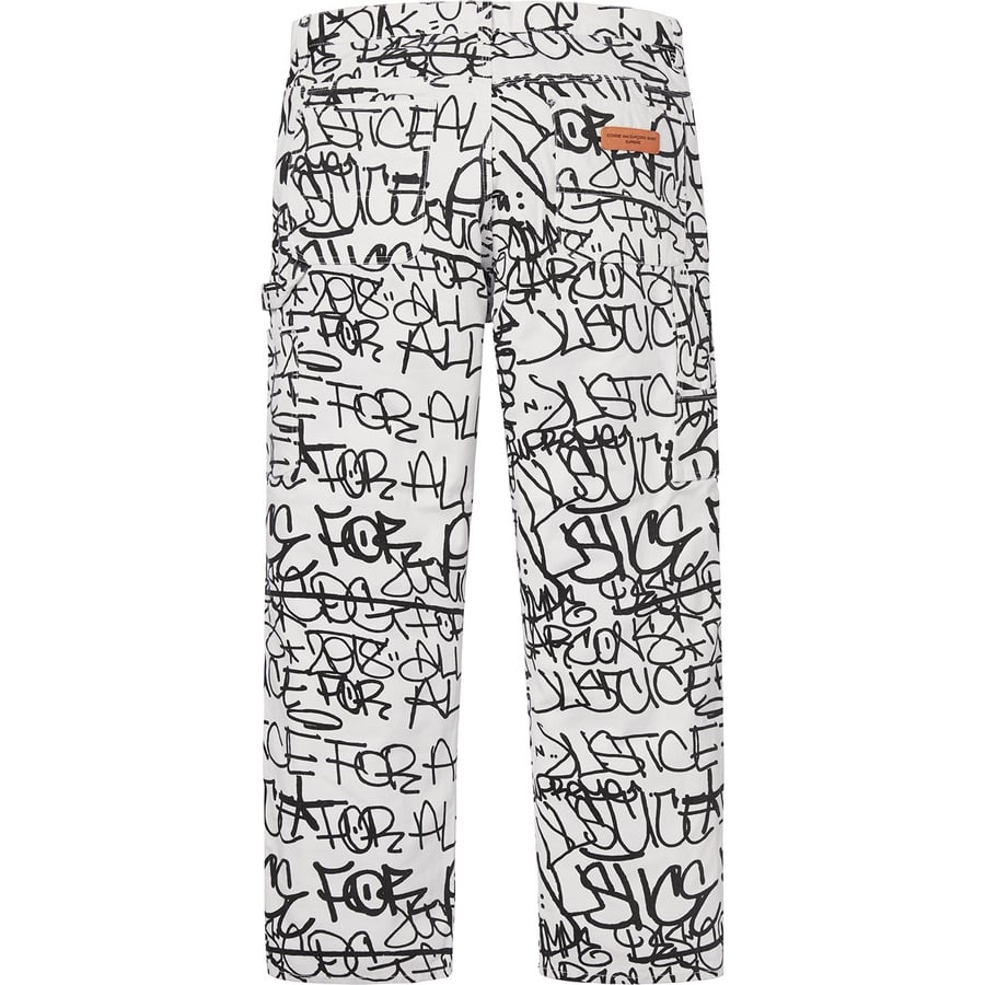 Details on Supreme Comme des Garçons SHIRT Canvas Painter Pant White from fall winter
                                                    2018 (Price is $178)