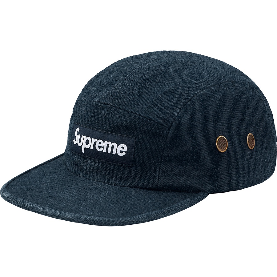 Details on Napped Canvas Camp Cap Navy from fall winter 2018 (Price is $54)
