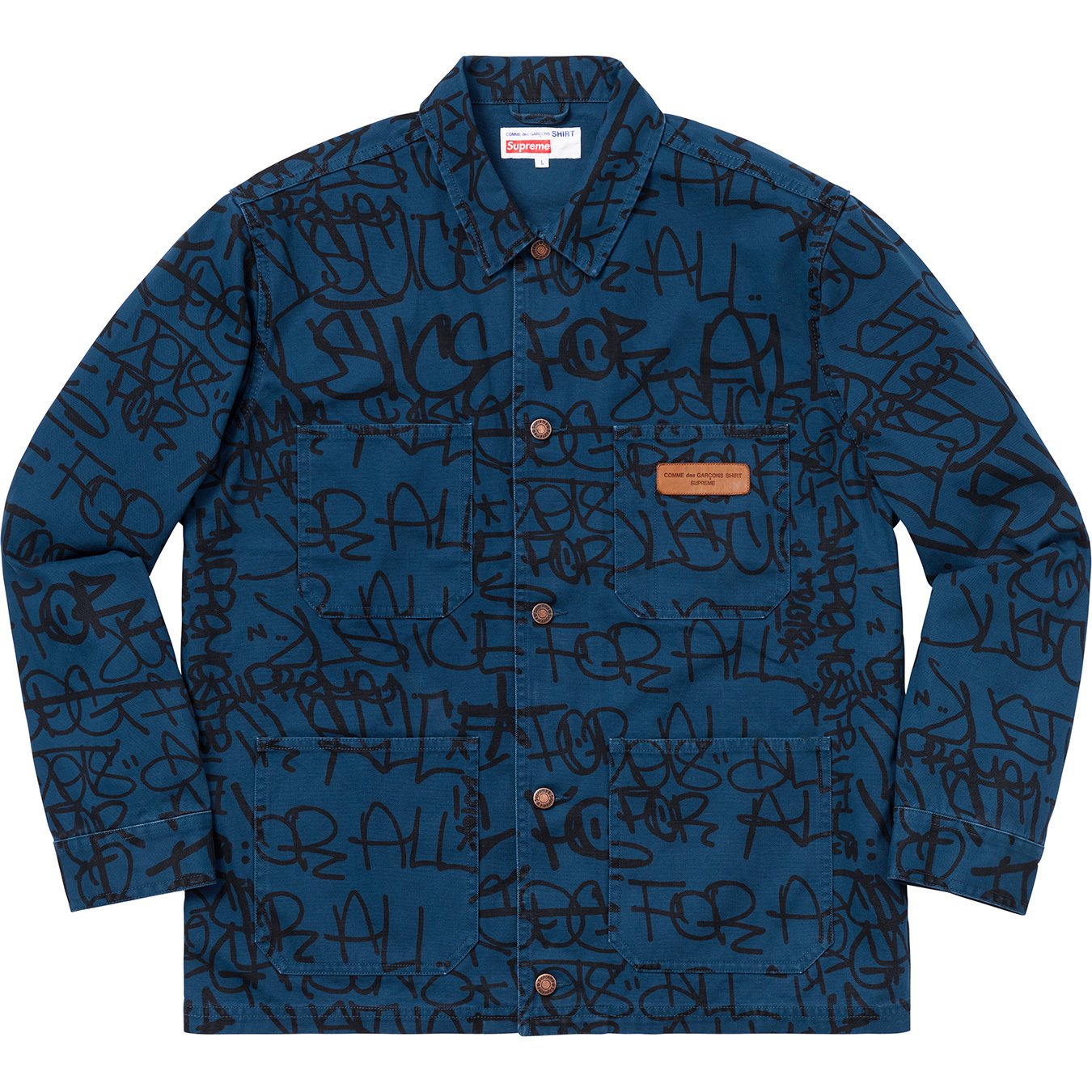 Comme des Garçons SHIRT Printed Canvas Chore Coat - fall winter ...