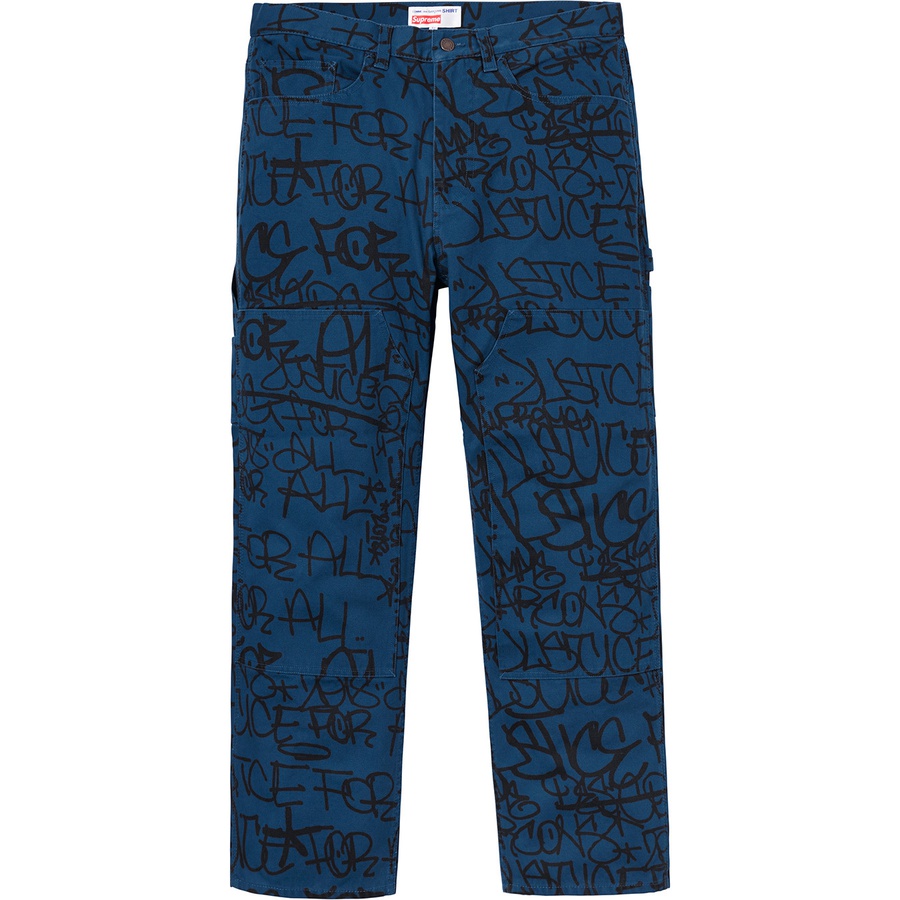 Details on Supreme Comme des Garçons SHIRT Canvas Painter Pant Navy from fall winter
                                                    2018 (Price is $178)