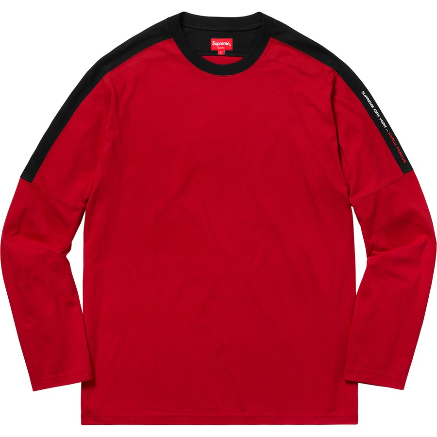 Details on Paneled L S Top Red from fall winter
                                                    2018 (Price is $88)